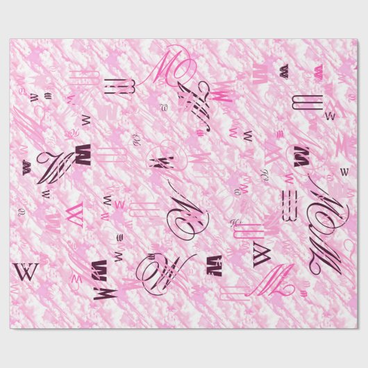 Festive Fuchsia Pink Clouds Decor Cadeaupapier (Vlak)