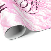 Festive Fuchsia Pink Clouds Decor Cadeaupapier (Rol Hoek)