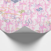 Festive Fuchsia Pink Clouds Decor Cadeaupapier (Hoek)