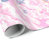 Festive Fuchsia Pink Clouds Decor Cadeaupapier (Rol Hoek)