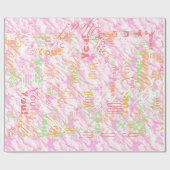 Festive Fuchsia Pink Clouds Decor Cadeaupapier (Vlak)
