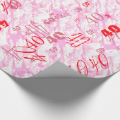 Festive Fuchsia Pink Clouds Decor Cadeaupapier (Hoek)