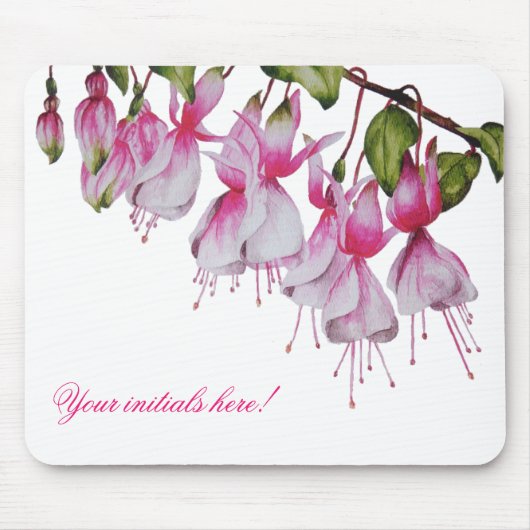'Festive Fuchsias' op een Muismat (Voorkant)