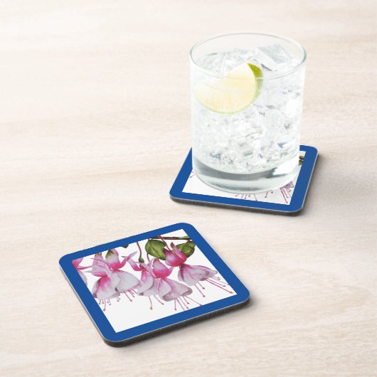 'Festive Fuchsias' op een Onderzetter Set (Rechterzijde)