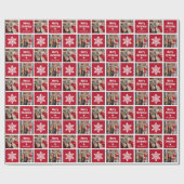 Festive Fun 2x Photo Grid met kerstcadeau Cadeaupapier (Vlak)