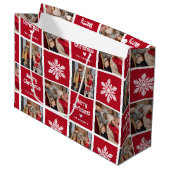 Festive Fun 2x Photo Grid met kerstcadeau Groot Cadeauzakje (Voorkant Gekanteld)