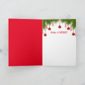 Festive Fun Mallard Duck kerst Feestdagen Kaart (Binnen)