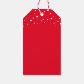 Festive, Fun Red "Love, Santa" Aangepast kerstfees Cadeaulabel (Achterkant)