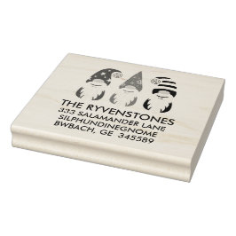 Festive Funny Kerstgnomen Rubberstempel