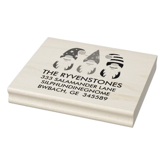 Festive Funny Kerstgnomen Rubberstempel (Stempel)