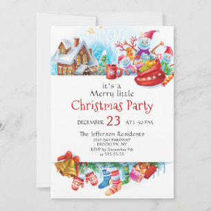 Festive Funny Merry Little Kerstparty Holiday Kaart