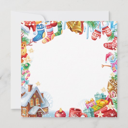 Festive Funny Merry Little Kerstparty Holiday Kaart (Achterkant)