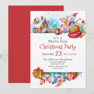 Festive Funny Merry Little Kerstparty Holiday Kaart
