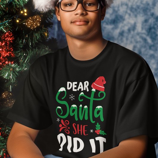 Festive Funny Red Green Santa Christmas Quote T-shirt