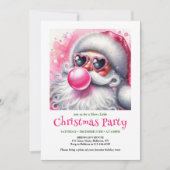 Festive Funny Santa Heart Glasses Christmas Invite Kaart (Voorkant)
