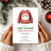 Festive Funny Ugly Sweater Holiday Party Card Kaart