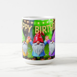 Festive Garden Gnomes Birthday Celebration Koffiemok