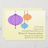 Festive Garden Paper Lantern Jubileum Invitati Kaart (Voorkant / Achterkant)