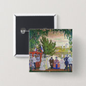 Festive Gathering, 1910 Vierkante Button 5,1 Cm (Voorkant /achterkant)