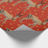 FESTIVE GAZELLE Wrapping Paper Cadeaupapier (Hoek)