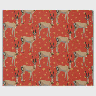 FESTIVE GAZELLE Wrapping Paper Cadeaupapier