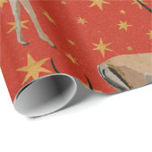 FESTIVE GAZELLE Wrapping Paper Cadeaupapier (Rol Hoek)