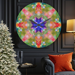 Festive Geometric Art Monogram Wall klok