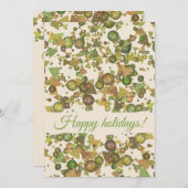 Festive Geometric Confetti Holiday Kaart (Voorkant / Achterkant)