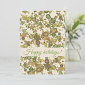 Festive Geometric Confetti Holiday Kaart (Staand voorkant)