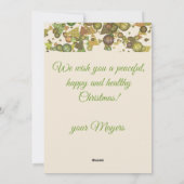 Festive Geometric Confetti Holiday Kaart (Achterkant)