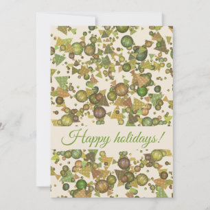Festive Geometric Confetti Holiday Kaart