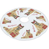 Festive German Shepherd Holiday Kerstboom Rok (Gekanteld)