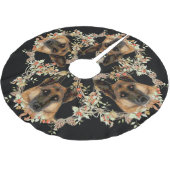Festive German Shepherd Holiday Kerstboom Rok (Gekanteld)
