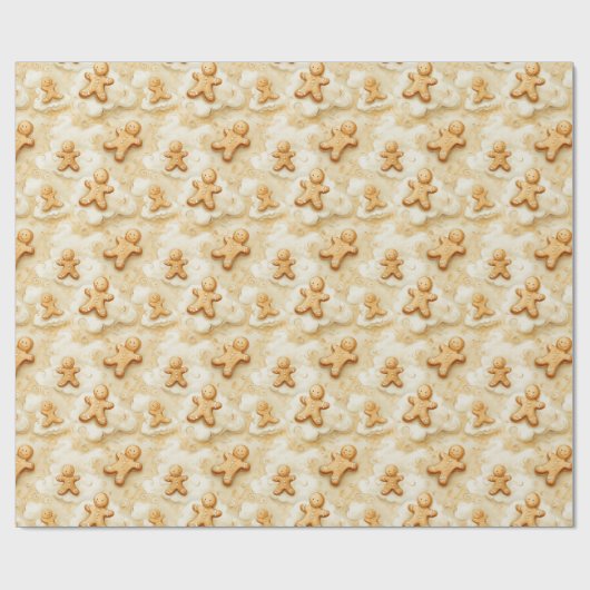 Festive Gingerbread Cookie Swirl  Cadeaupapier (Vlak)