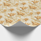 Festive Gingerbread Cookie Swirl  Cadeaupapier (Hoek)