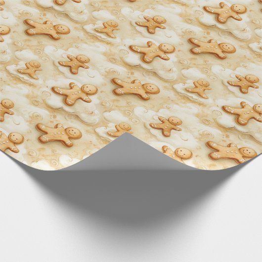 Festive Gingerbread Cookie Swirl  Cadeaupapier (Hoek)