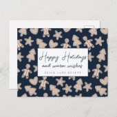 Festive Gingerbrood Business Prettige feestdagen (Voorkant / Achterkant)