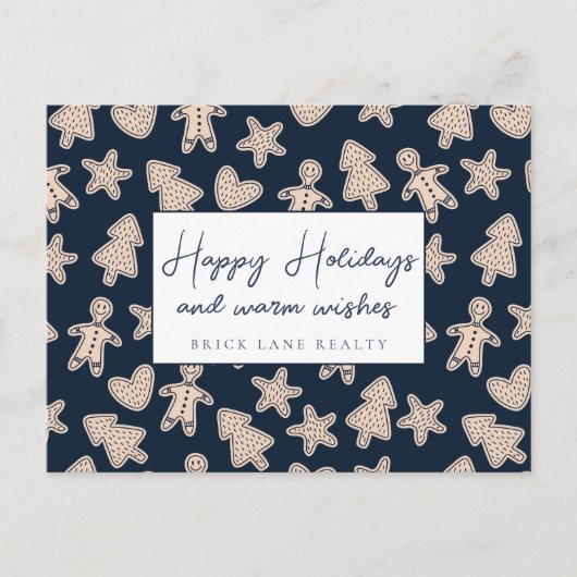 Festive Gingerbrood Business Prettige feestdagen (Voorkant)