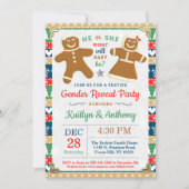 Festive Gingerbrood-kerstfeest Kaart (Voorkant)