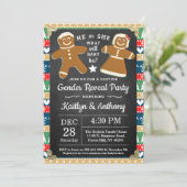 Festive Gingerbrood-kerstfeest Kaart (Staand voorkant)