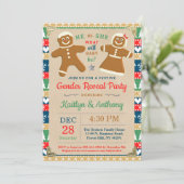 Festive Gingerbrood-kerstfeest Kaart (Staand voorkant)