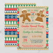 Festive Gingerbrood-kerstfeest Kaart (Voorkant / Achterkant)