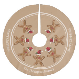 Festive Gingerbrood-kerstkoekje met tekst Kerstboom Rok