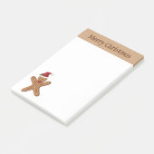 Festive Gingerbrood-kerstkoekje met tekst Post-it® Notes (Schuin)