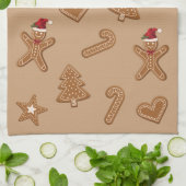 Festive Gingerbrood-kerstkoekjes Theedoek (Gevouwen)