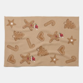 Festive Gingerbrood-kerstkoekjes Theedoek (Horizontaal)