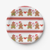 Festive Gingerbrood koekjes party paper bord (Voorkant)