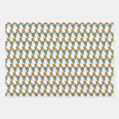 Festive Gingerbrood, Snowman en Sterren Inpakpapier Vel (Voorkant 2)