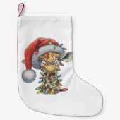 Festive Giraffe Kleine Kerstsok (Voorkant)