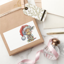 Festive Giraffe Rechthoekige Sticker